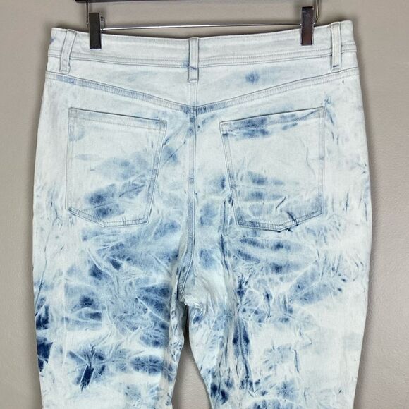 Style & Co NWOT tie dye high rise slim leg denim jeans 14 - Picture 4 of 9